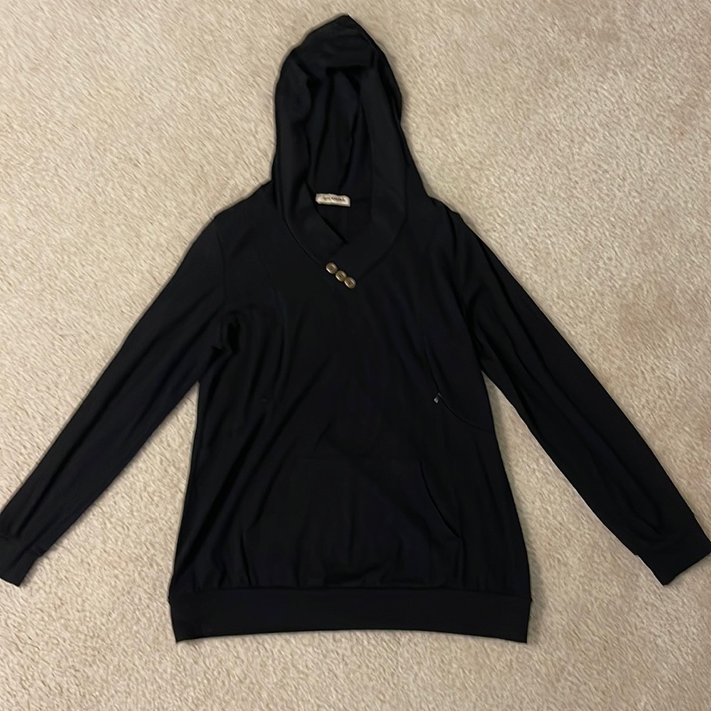 Nursing Hooded Sweatshirt-zippers in front for nursing-Large